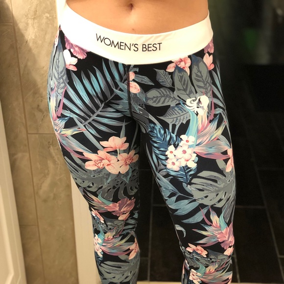 Tropical print athletic leggings - Picture 4 of 8